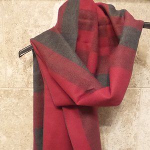 Two sided plaid pattern 100% silk scarf